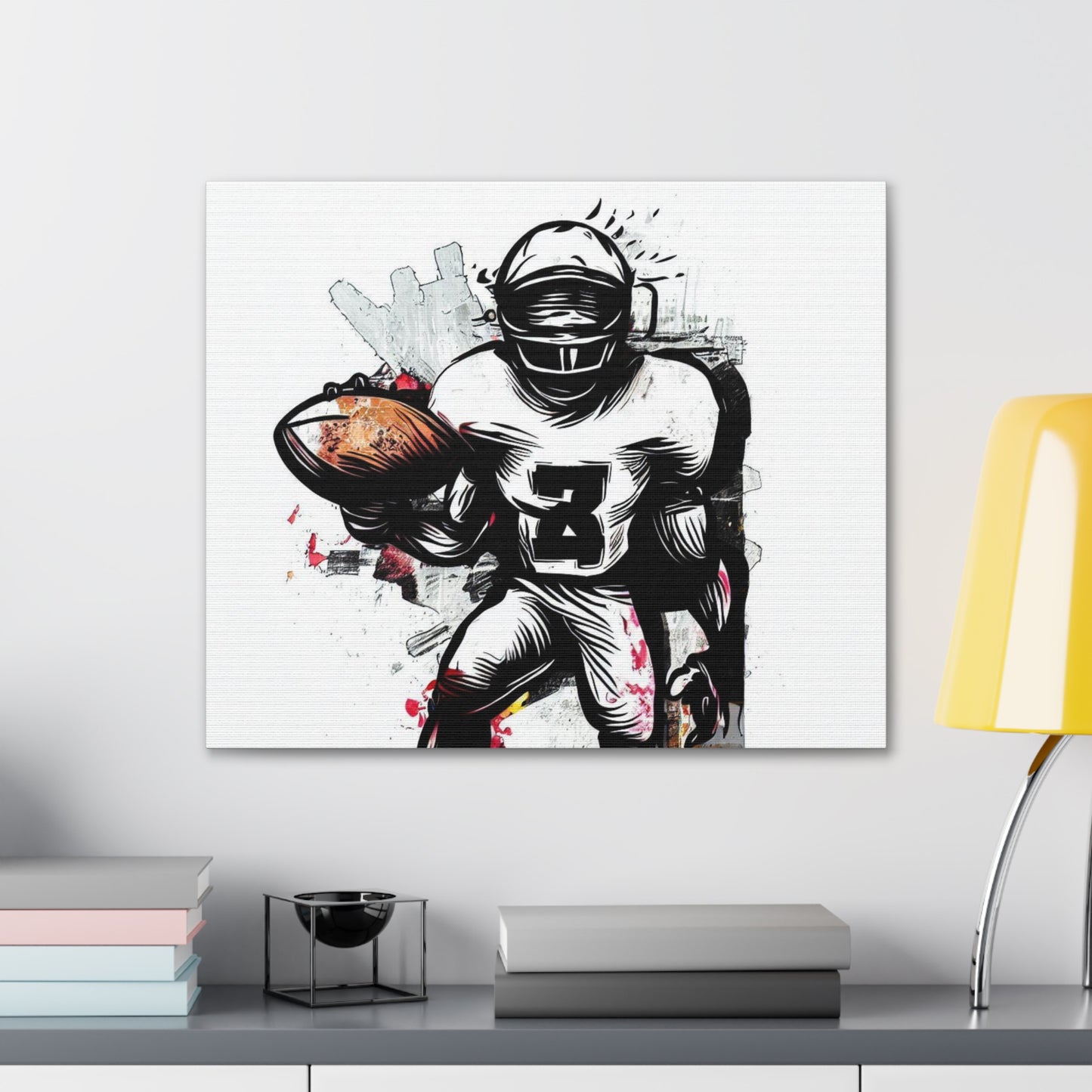 Football Player, Graffiti-inspired home decor, Modern street art prints, Graffiti wall art, Street art canvas art, Graffiti artist prints