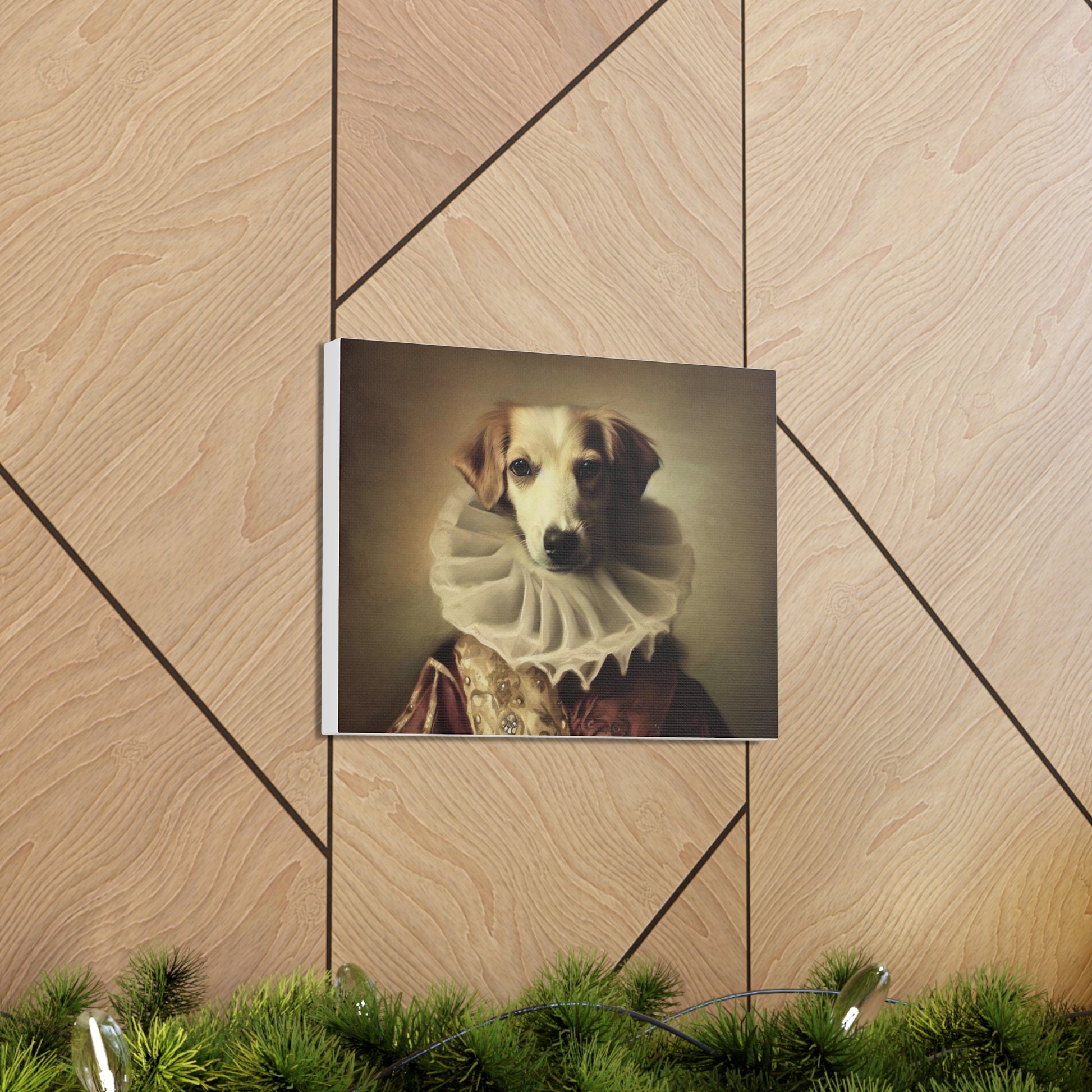 Fancy Dog, Canvas Dog Art, Dog Wall Art, Canine Canvas Art, Canvas Gallery Wraps