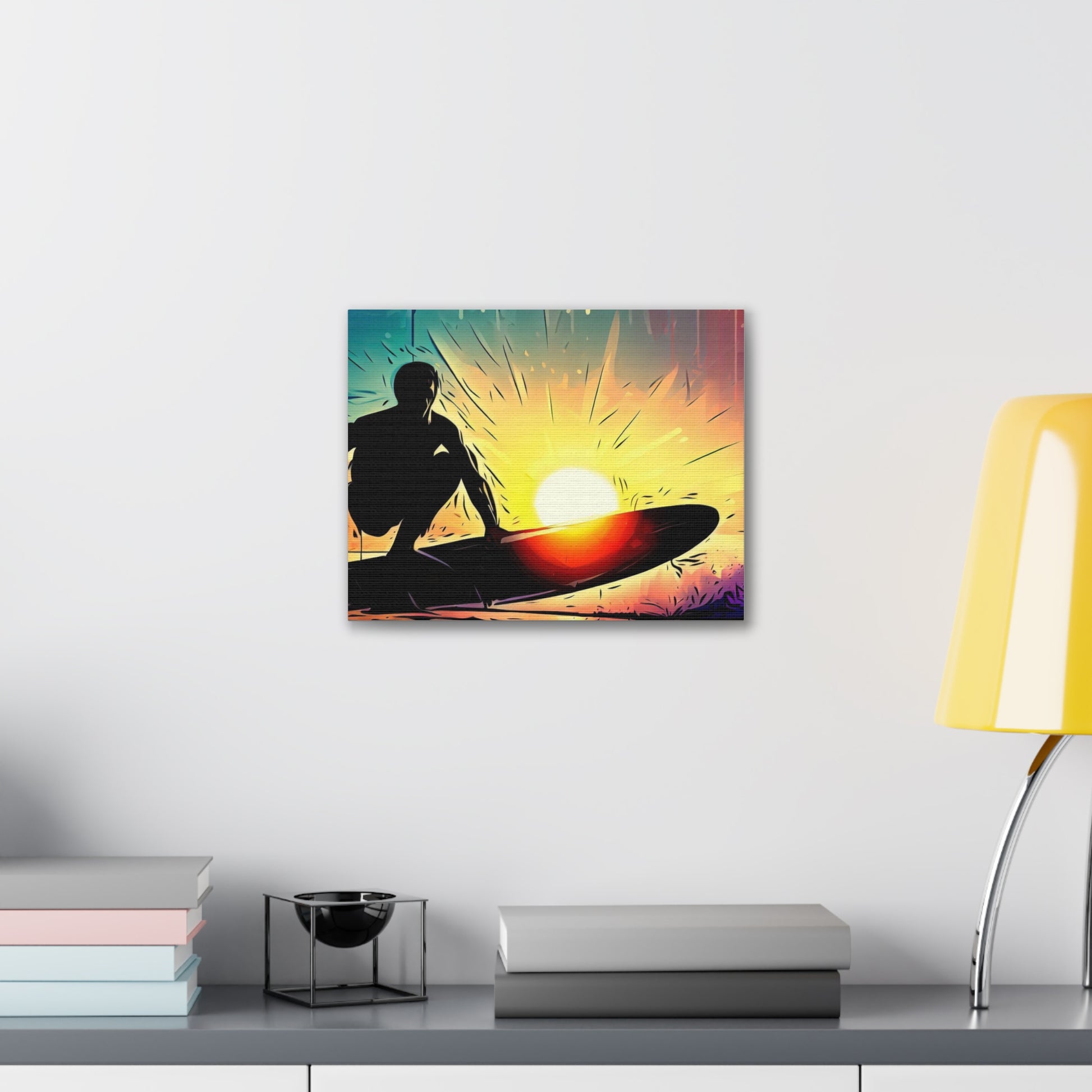 Surfer, Surfing Sunset, Graffiti-inspired home decor, Modern street art prints, Graffiti wall art, Street art canvas art, Graffiti artist prints - SaviTraviDesigns