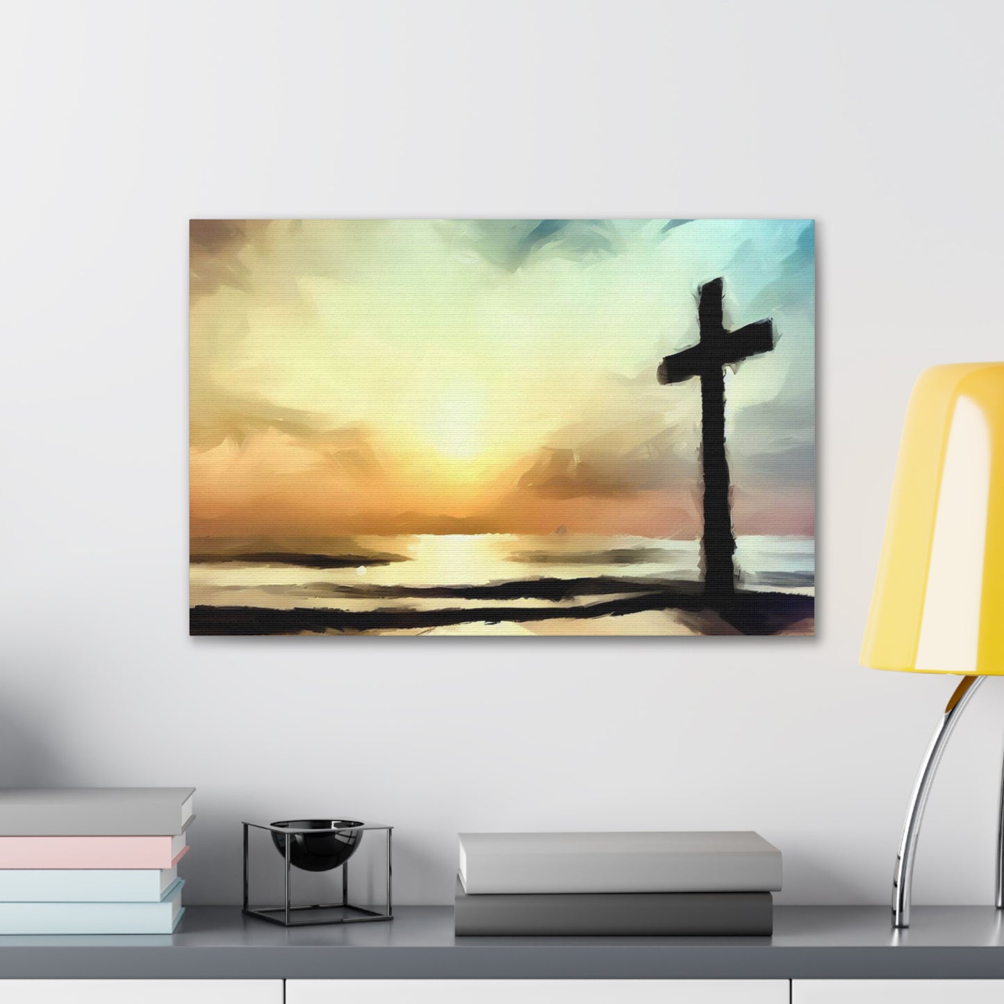 Christian wall art, Cross wall art, Beach art, ocean art, Canvas Gallery Wraps - SaviTraviDesigns