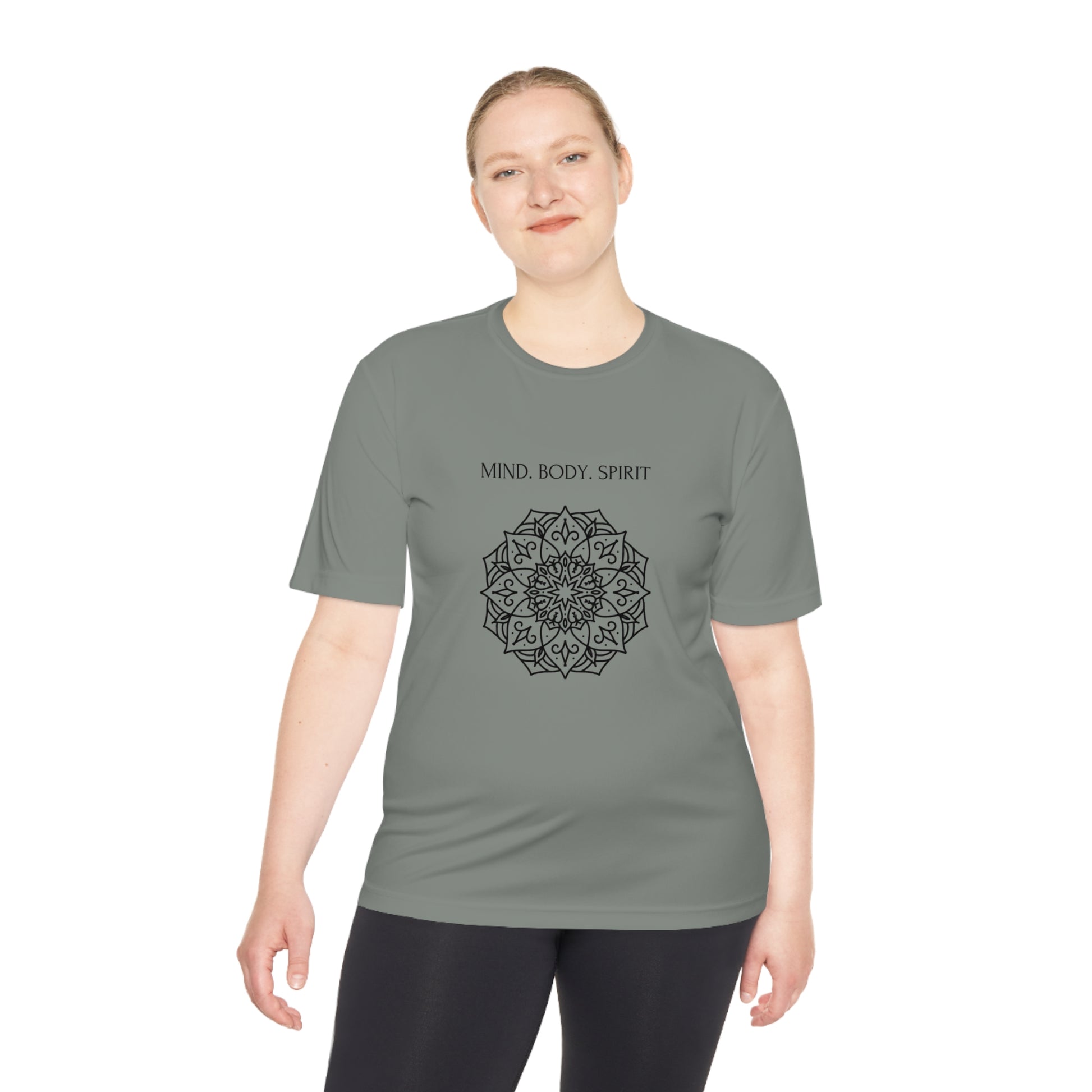 Mind Body Spirit Shirt, Graphic T-shirt, Moisture Wicking Tee