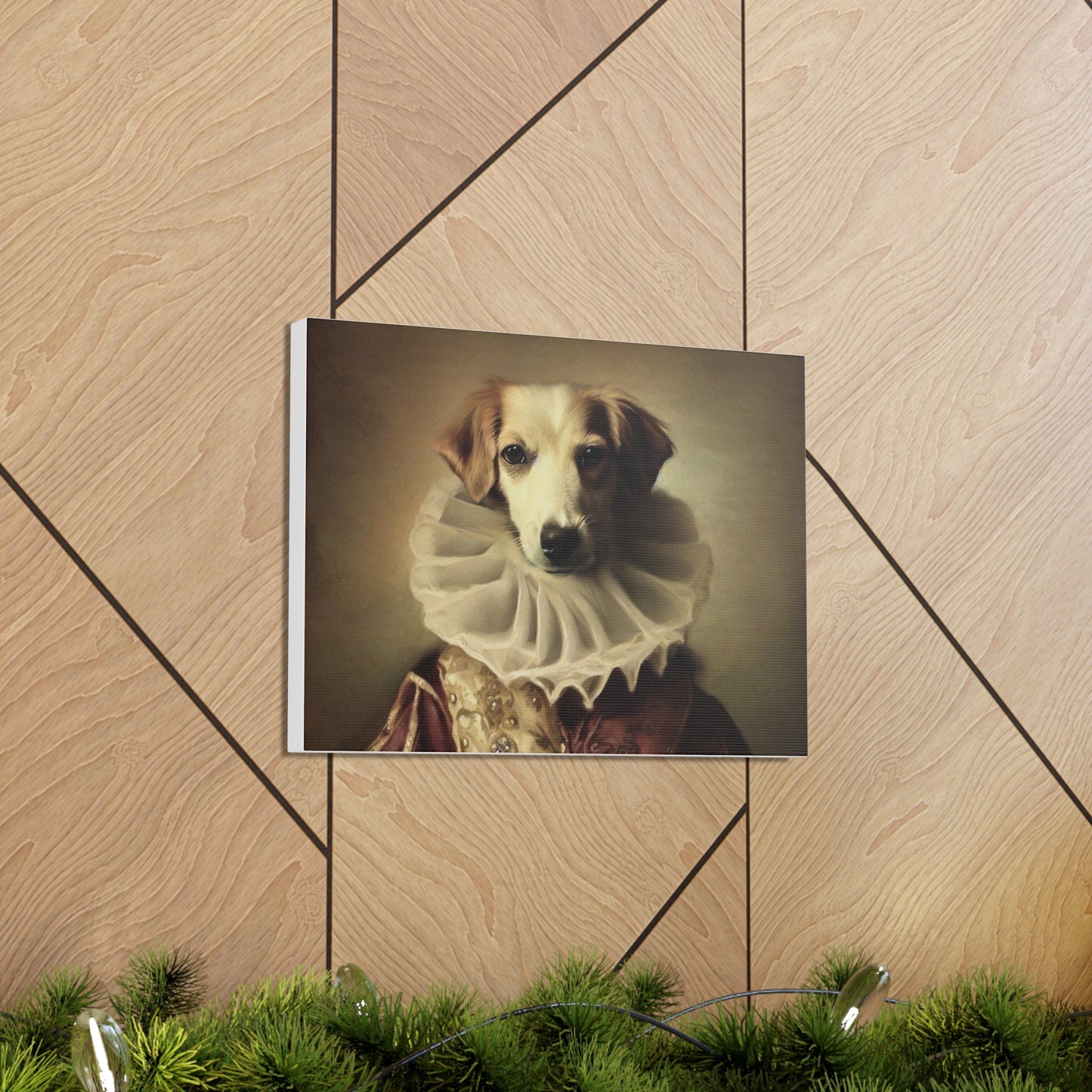 Fancy Dog, Canvas Dog Art, Dog Wall Art, Canine Canvas Art, Canvas Gallery Wraps