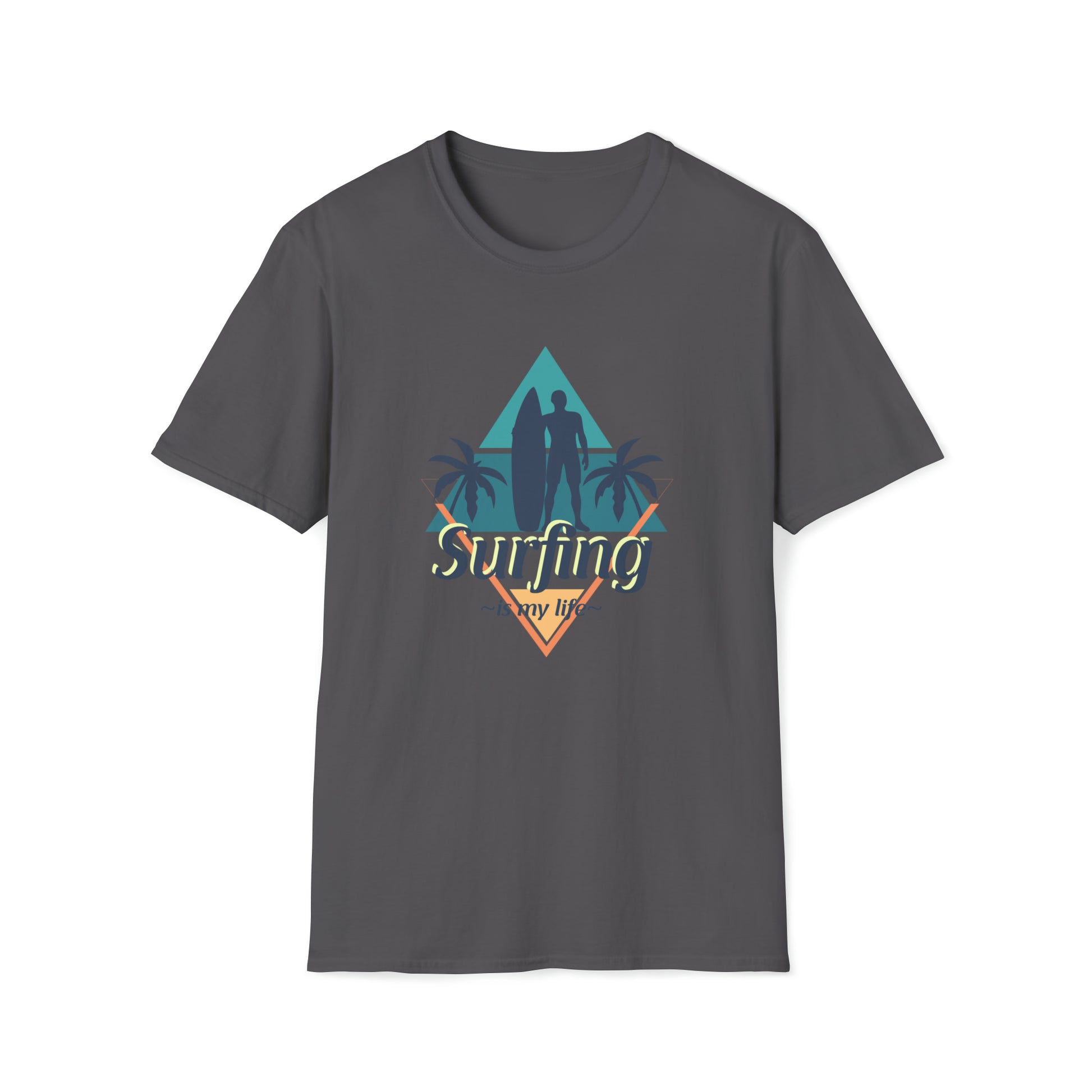 Surfing Is My Life |Beach Lifestyle Shirts | Summer Vibe Apparel Charcoal