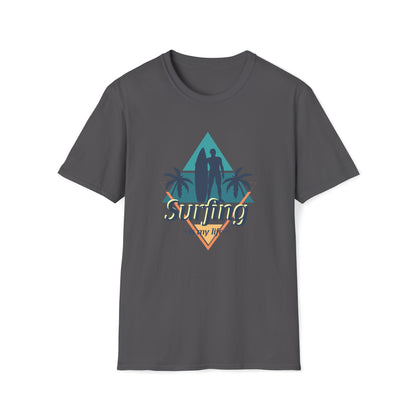 Surfing Is My Life |Beach Lifestyle Shirts | Summer Vibe Apparel Charcoal