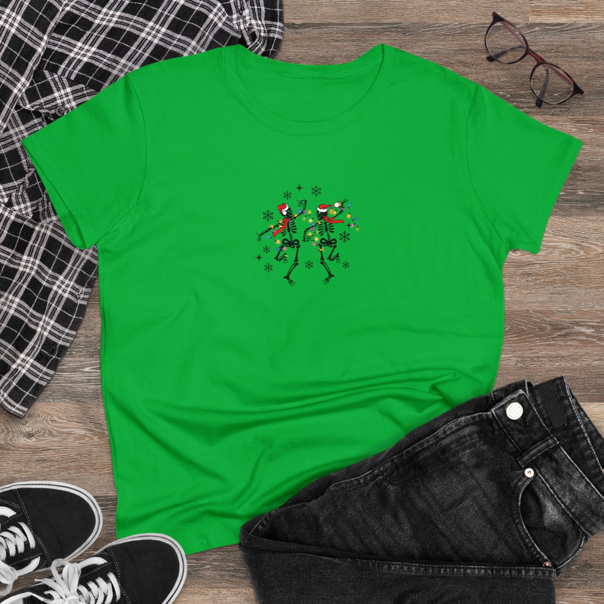 Dancing Christmas, Dancing Skeleton, Christmas Graphic Shirts, Festive Holiday T-Shirts, Ugly Christmas Sweater Tees, Funny Christmas Shirt Designs, Cute Xmas Graphic Tees