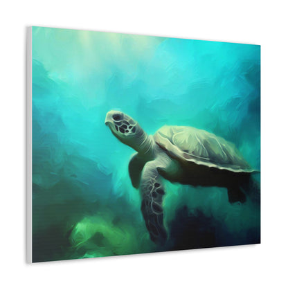 Sea Turtle wall art, ocean wall art, Canvas Gallery Wraps, Ocean Animal, Sea Turtle