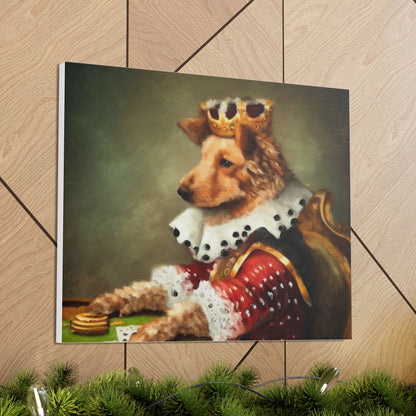 Fancy Dog, Canvas Dog Art, Dog Wall Art, Canine Canvas Art,Canvas Gallery Wraps, Pet Art, King Dog - SaviTraviDesigns