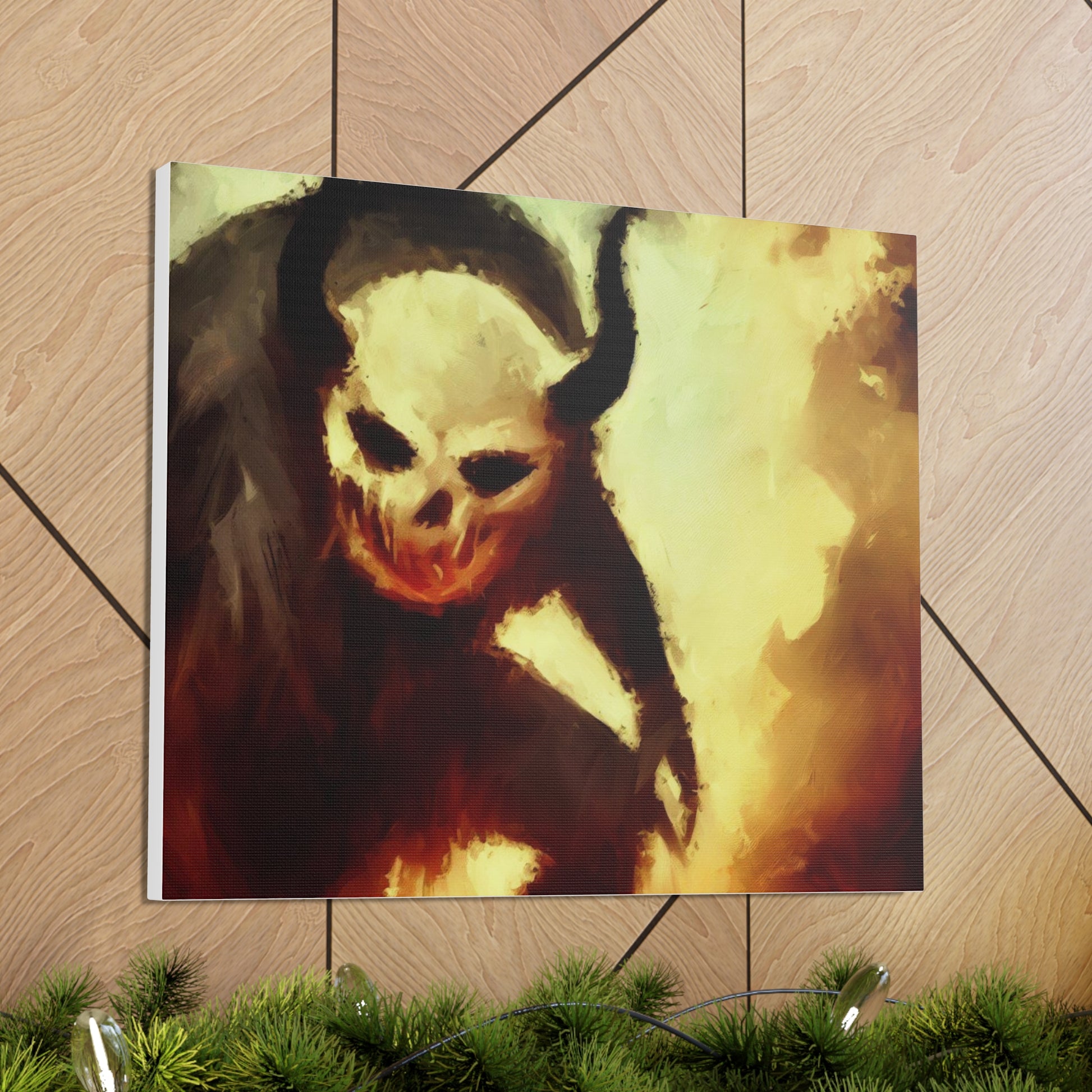 Halloween art, Demon canvas prints, Scary Halloween decor, Halloween home decor, Halloween wall, Gothic wall decor, Canvas Gallery Wraps - SaviTraviDesigns