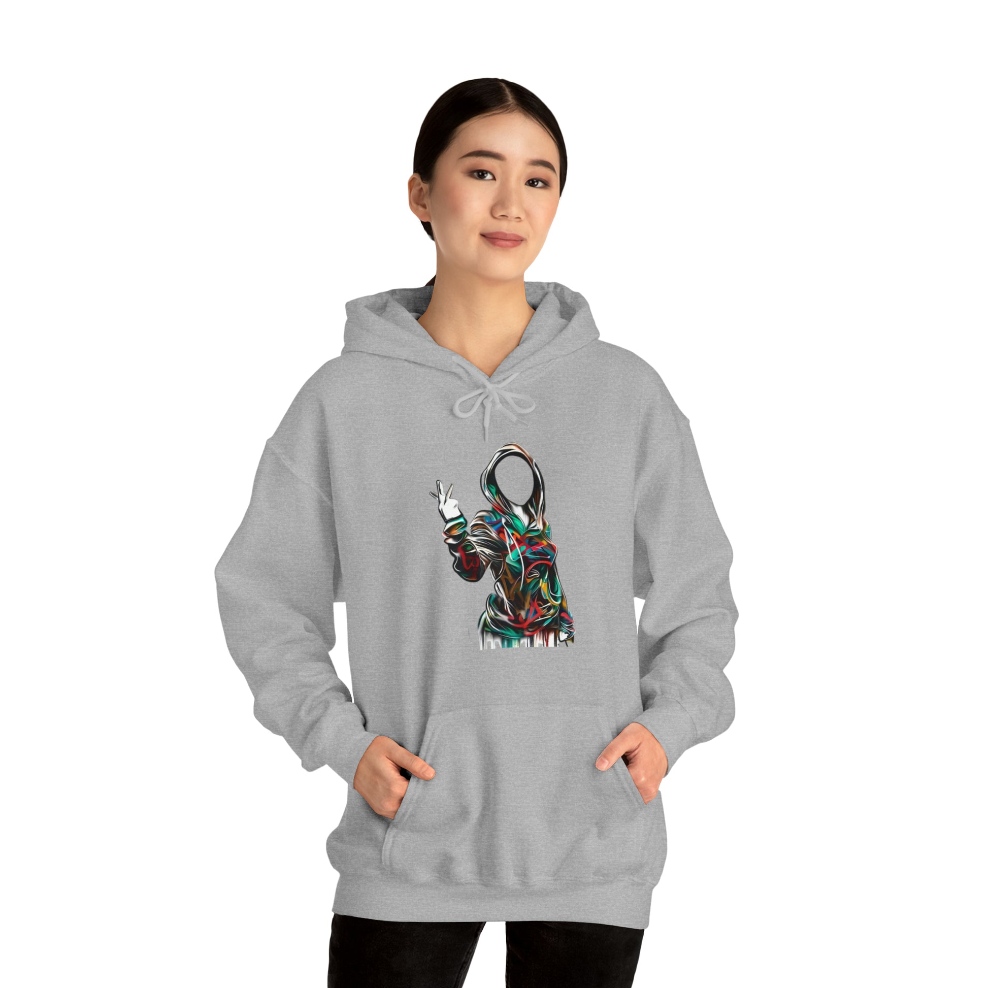 Graffiti Hoodie, Hooded Sweatshirt, Digital Female, Urban Street Design - SaviTraviDesigns