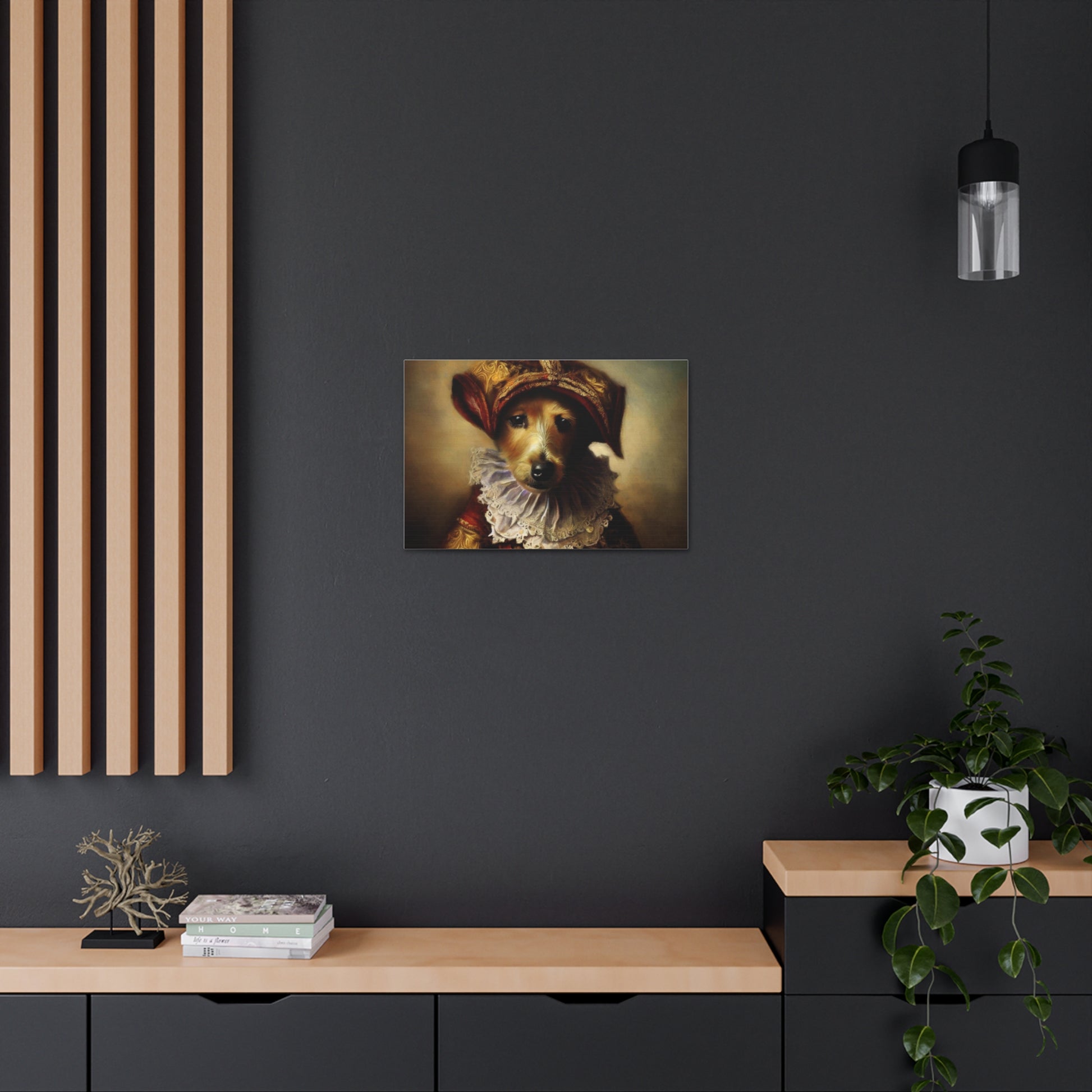 Fancy Dog, Canvas Dog Art, Dog Wall Art, Canine Canvas Art,Canvas Gallery Wraps