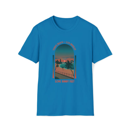 Venice Beach Sandy Feet |Beach Lifestyle Shirts | Summer Vibe Apparel Sapphire