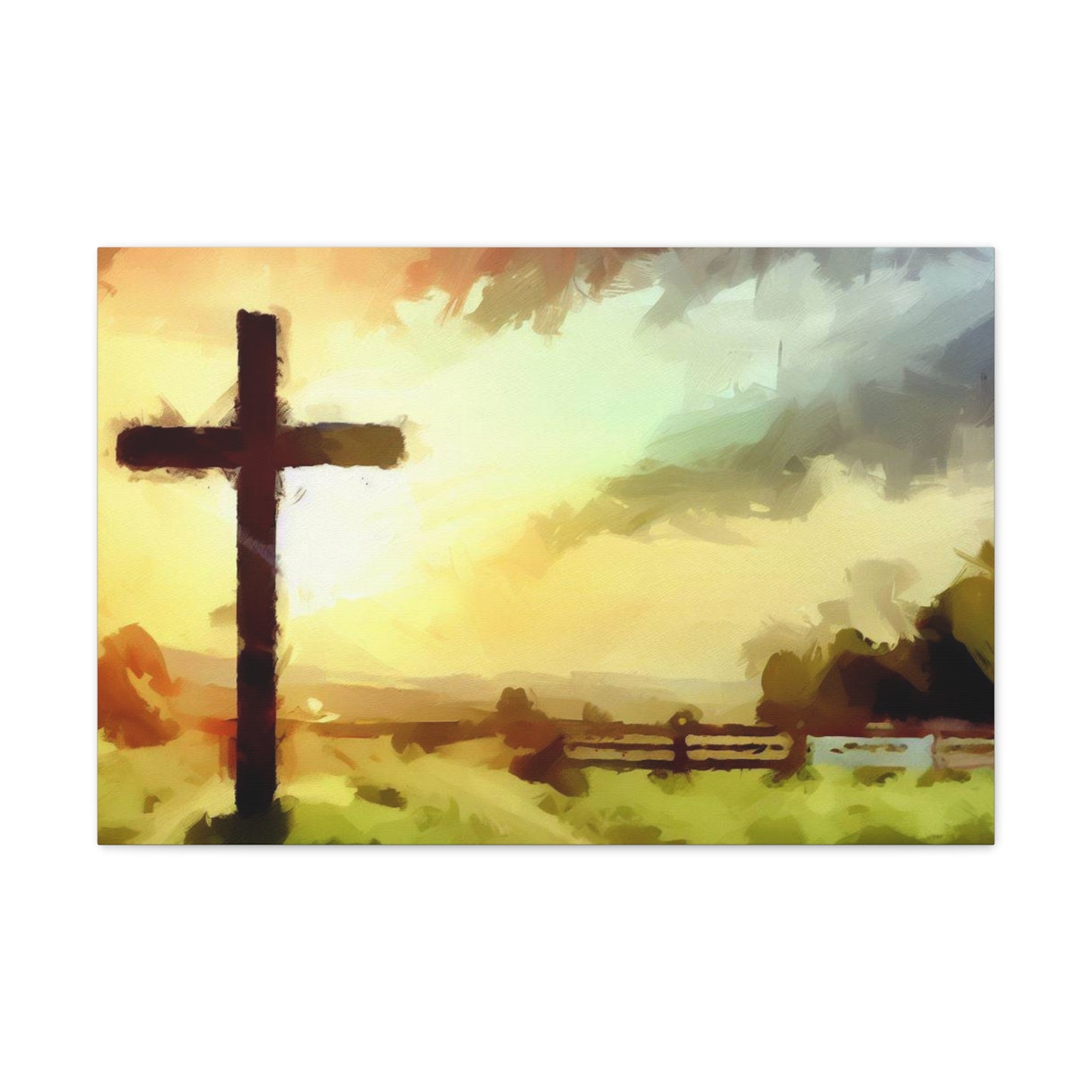 Christian wall art, Cross wall art, Farm art, Canvas Gallery Wraps - SaviTraviDesigns