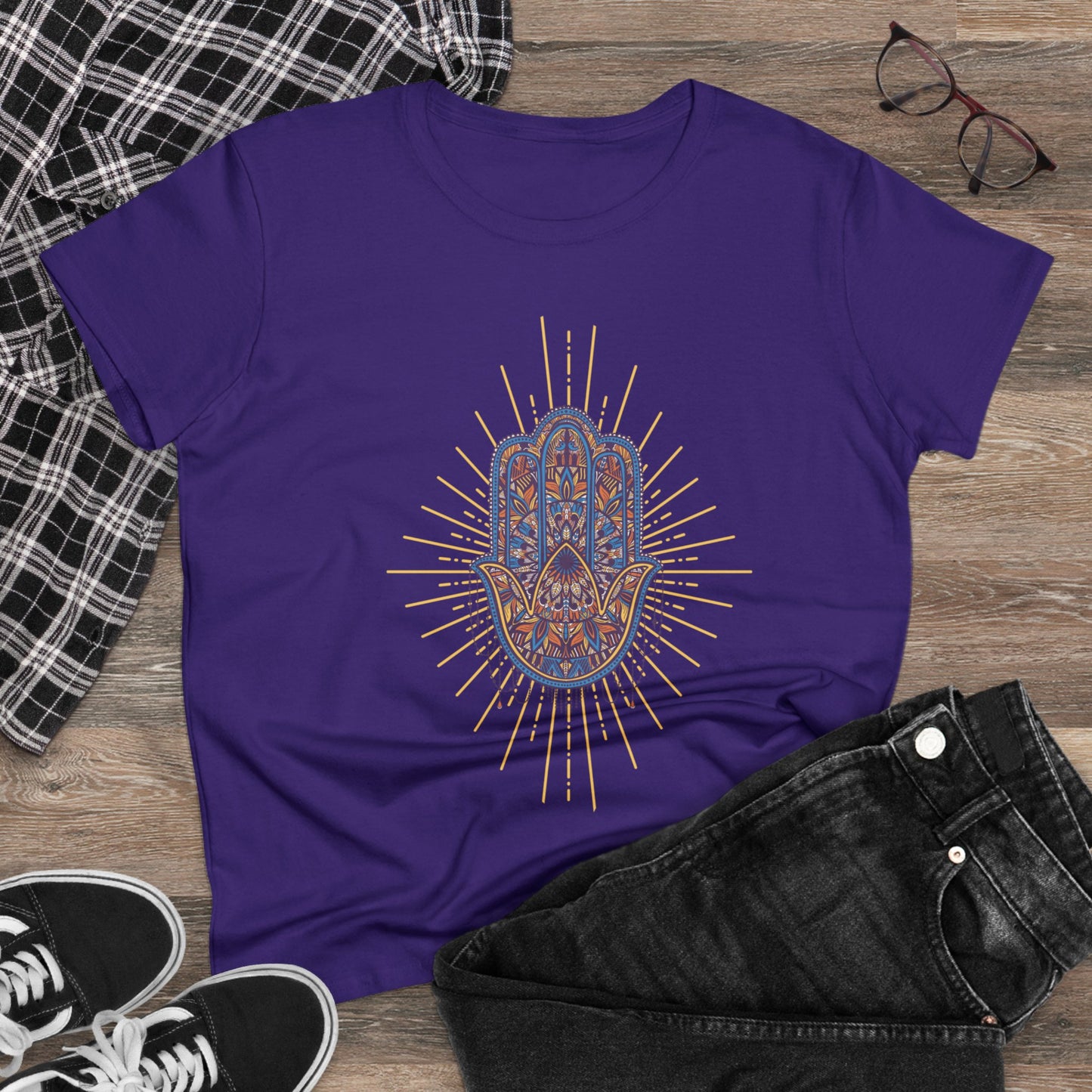 Meditation T-Shirts, Yoga Graphic Tees, Mindfulness Apparel, Zen T-Shirts, Spiritual Shirts, Chakra Tees, Womens T-Shirt Purple