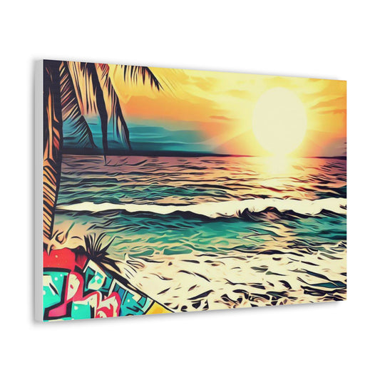 Graffiti Sunset, Graffiti art prints, Street art canvas, Urban art decor, Graffiti-style wall art, Graffiti canvas prints, Street art posters - SaviTraviDesigns