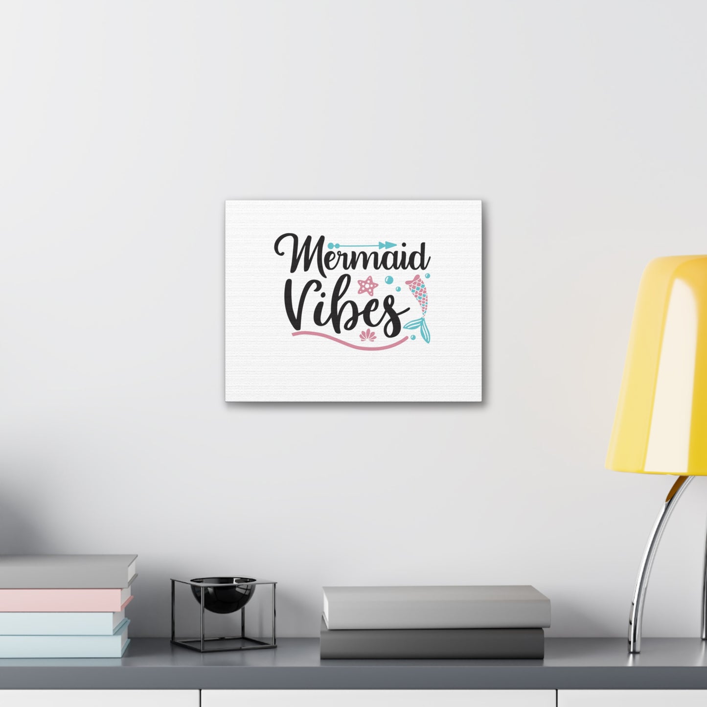 Mermaid Vibes, Mermaid Wall Art, Coastal Mermaid Decor, Beach House Mermaid Signs, Nautical Mermaid Decor, Mermaid Nursery Wall Decor - SaviTraviDesigns