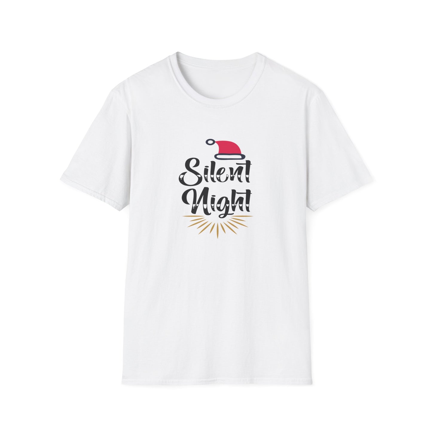 Silent Night Holiday Graphic T Shirt White