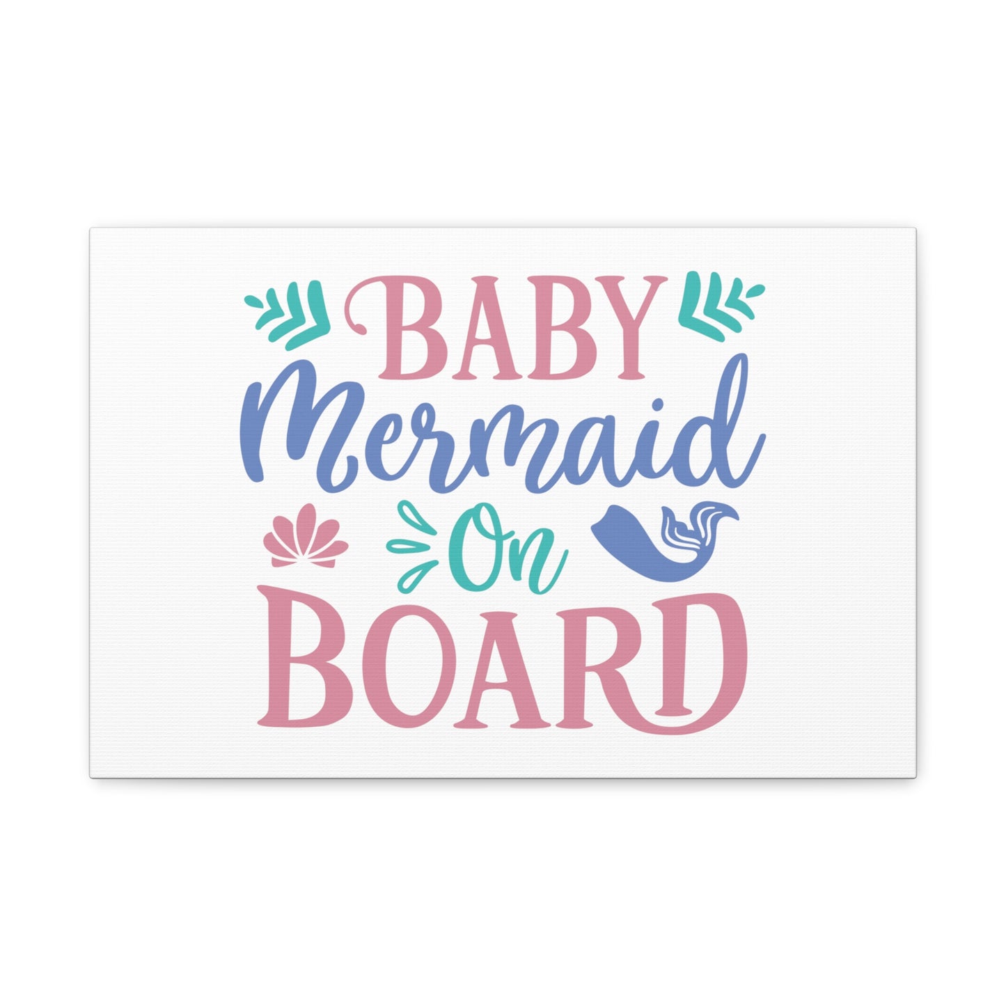 Baby Mermaid On Board, Mermaid Wall Art, Coastal Mermaid Decor, Beach House Mermaid Signs, Nautical Mermaid Decor, Mermaid Nursery Wall Decor - SaviTraviDesigns