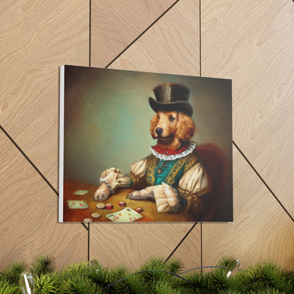 Fancy Dog, Canvas Dog Art, Dog Wall Art, Canine Canvas Art, Canvas Gallery Wraps