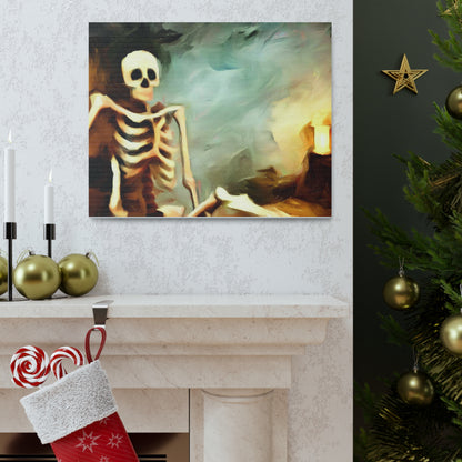 Halloween art, Skeleton canvas prints, Scary Halloween decor, Halloween home decor, Halloween wall, Gothic wall decor, Canvas Gallery Wraps - SaviTraviDesigns