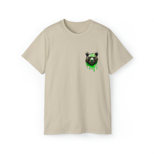 Graffiti Graphic Shirt, Street Art, Urban Art, Unisex Ultra Cotton Tee, Green Bear - SaviTraviDesigns