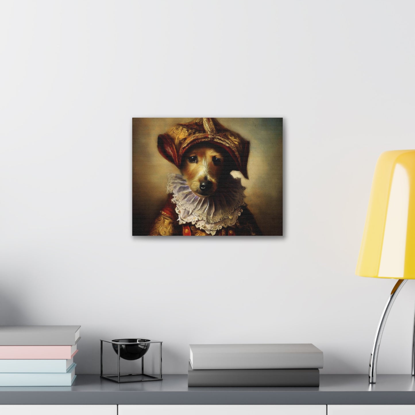 Fancy Dog, Canvas Dog Art, Dog Wall Art, Canine Canvas Art,Canvas Gallery Wraps