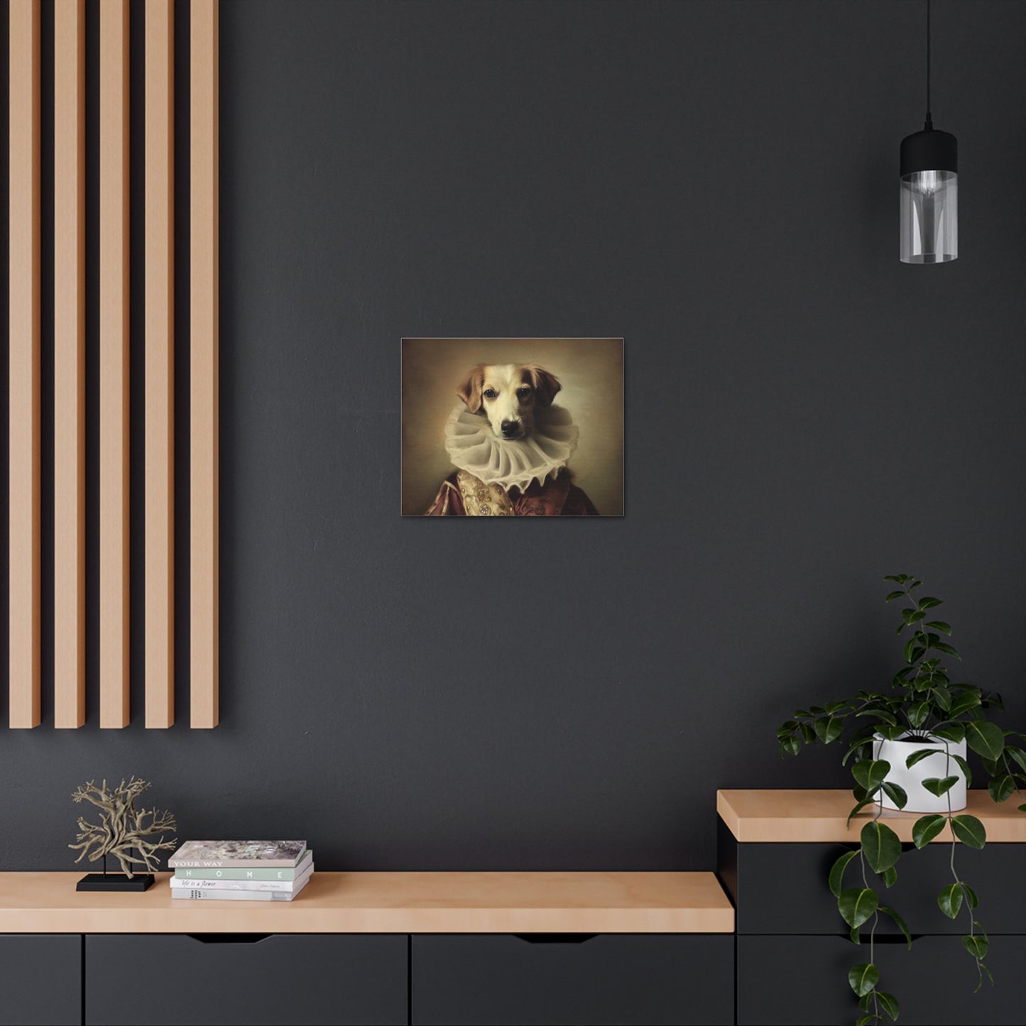 Fancy Dog, Canvas Dog Art, Dog Wall Art, Canine Canvas Art, Canvas Gallery Wraps