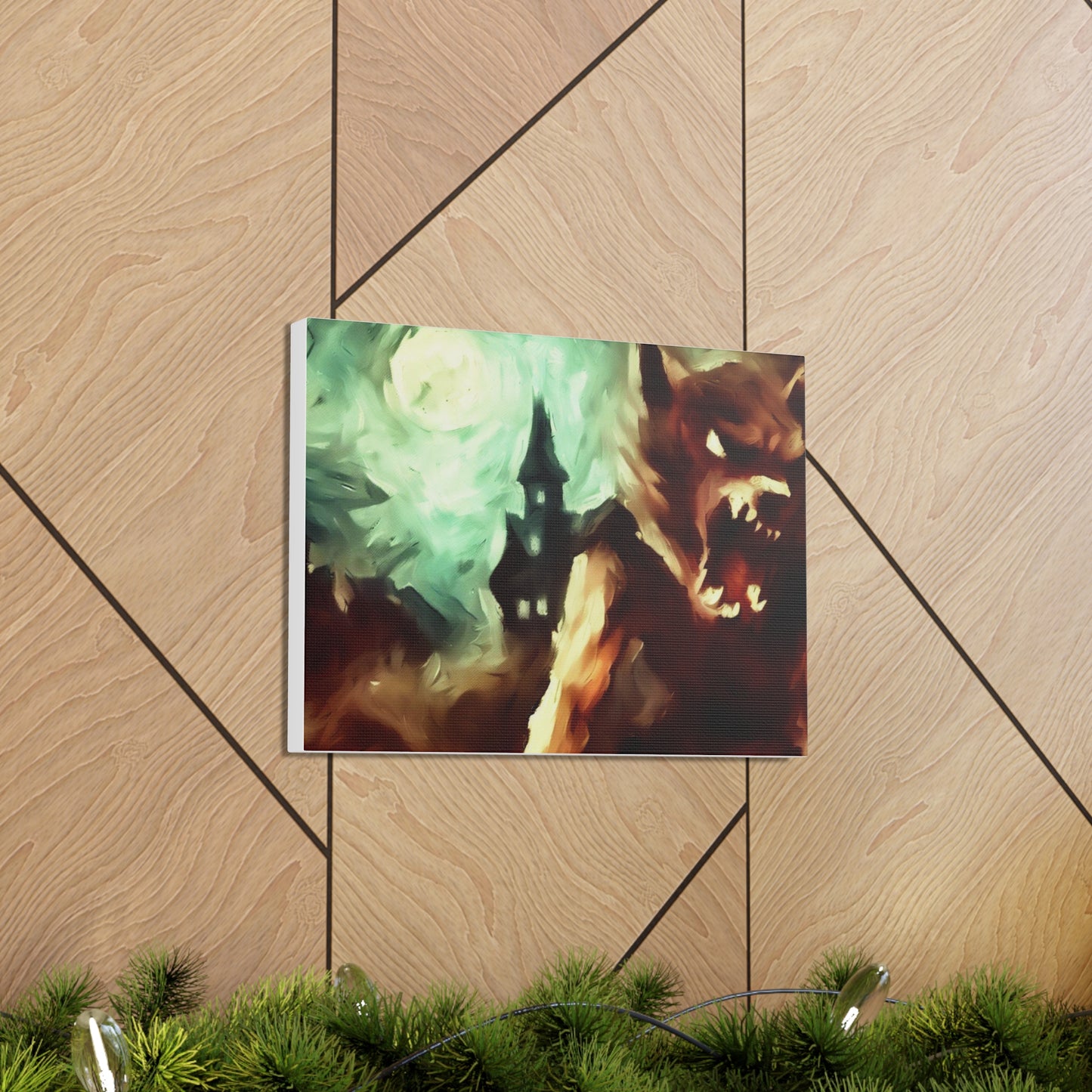 Halloween art, Werewolf canvas prints, Scary Halloween decor, Halloween home decor, Halloween wall, Gothic wall decor, Canvas Gallery Wraps - SaviTraviDesigns