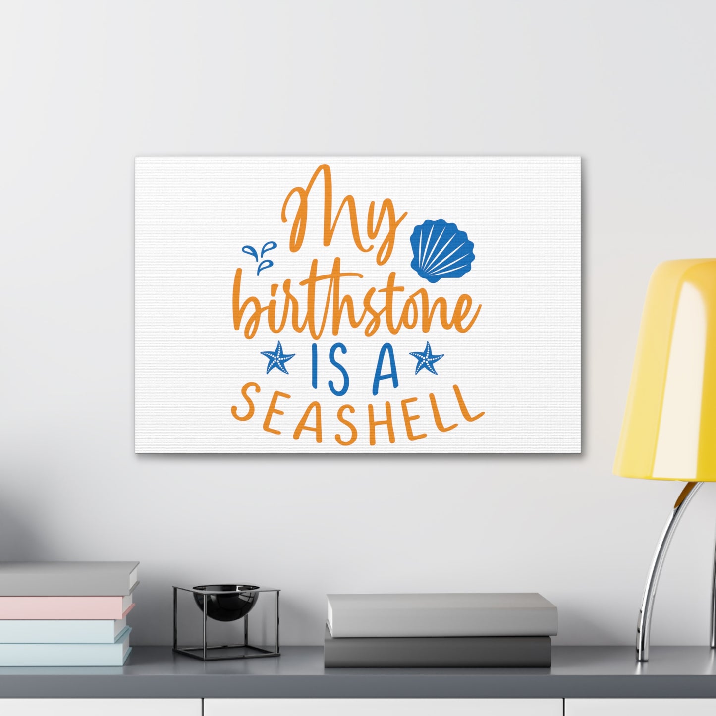 My Birthstone Is A Seashell, Mermaid Wall Art, Coastal Mermaid Decor, Beach House Mermaid Signs, Nautical Mermaid Decor, Mermaid Nursery Wall Decor - SaviTraviDesigns