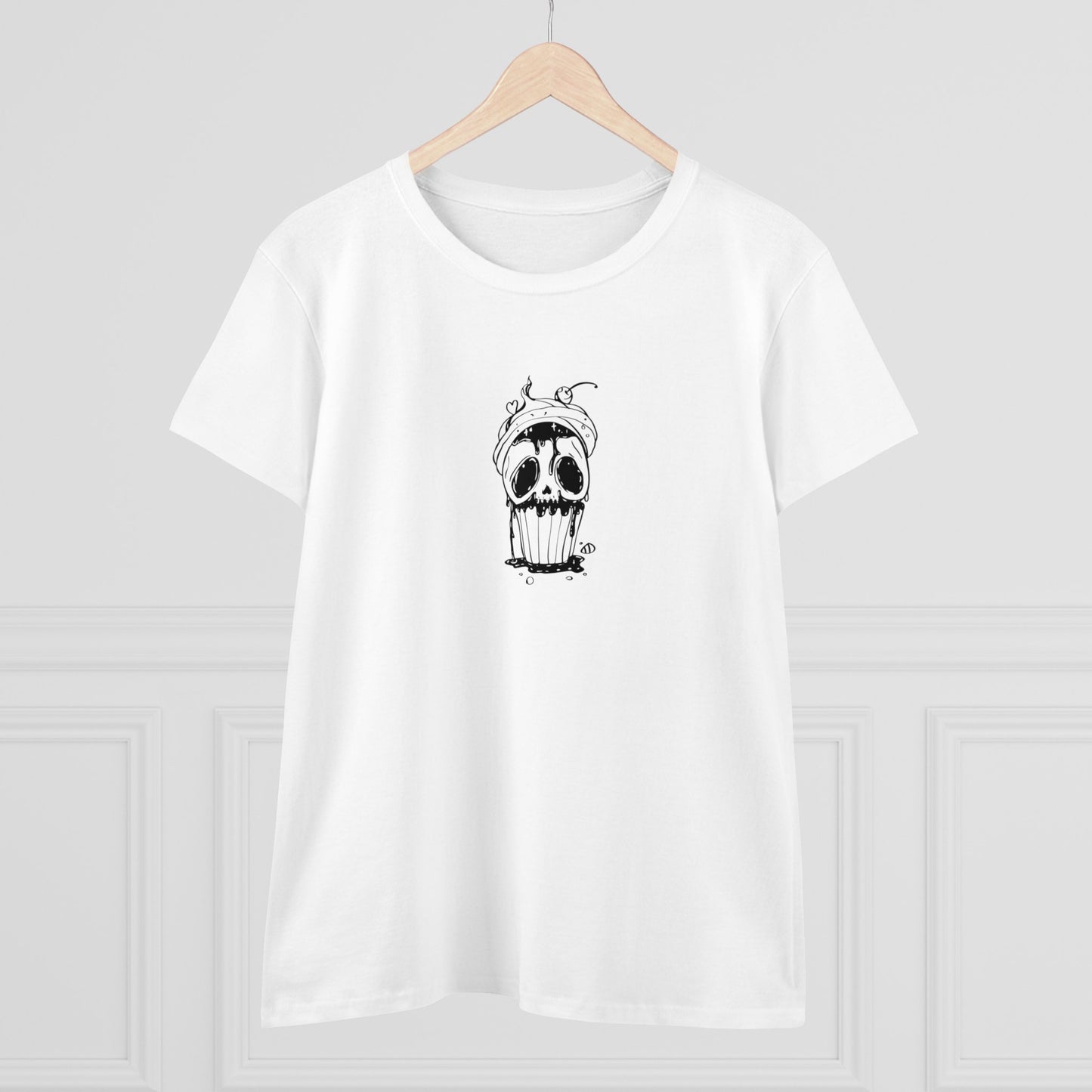 Skull Cupcake, Halloween Cupcake Designs, Halloween Graphic Shirts, Spooky Halloween Shirts, Cute Halloween Graphic Tees