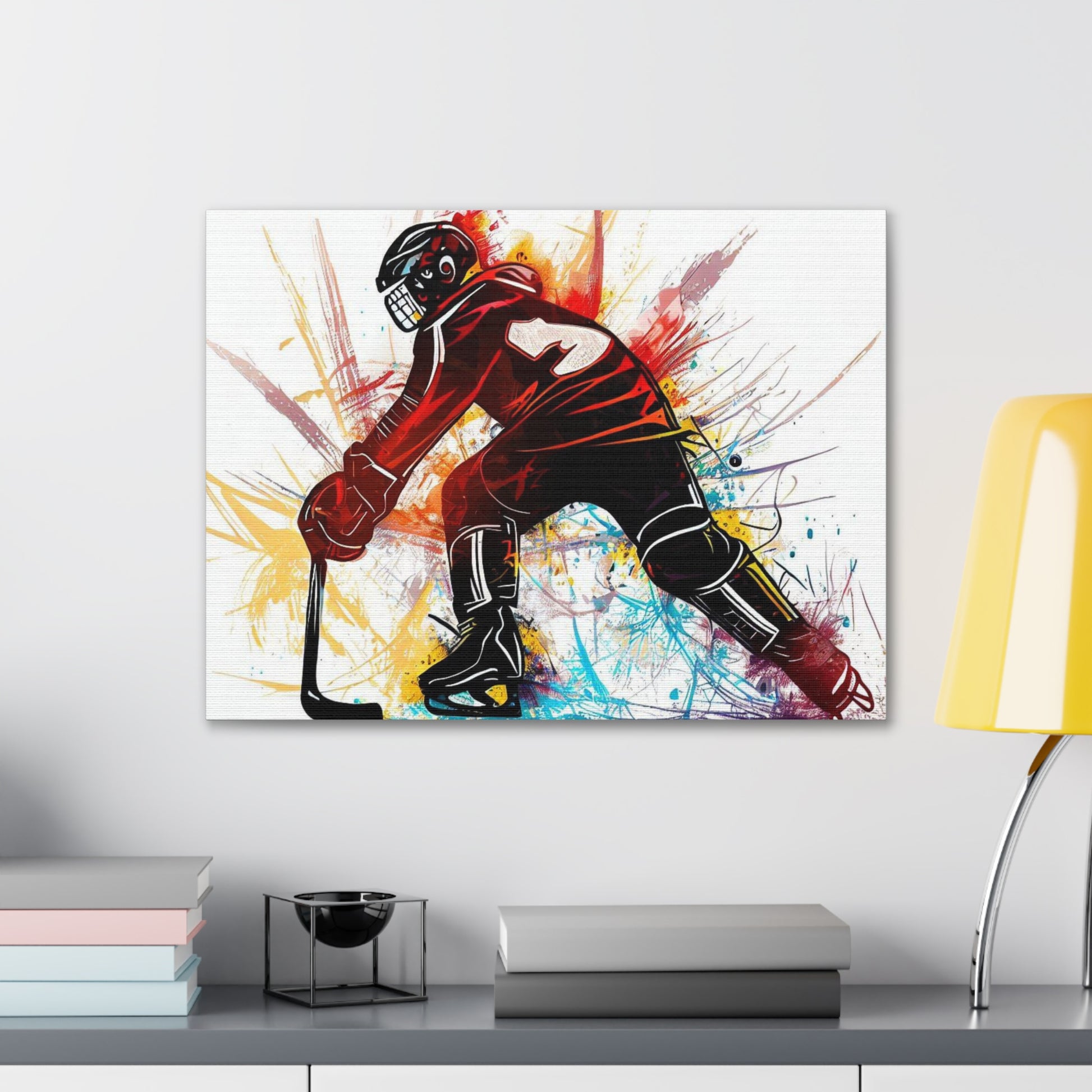 Graffiti Hockey Player, Graffiti art prints, Street art canvas, Urban art decor, Graffiti-style wall art, Graffiti canvas prints, Street art posters - SaviTraviDesigns