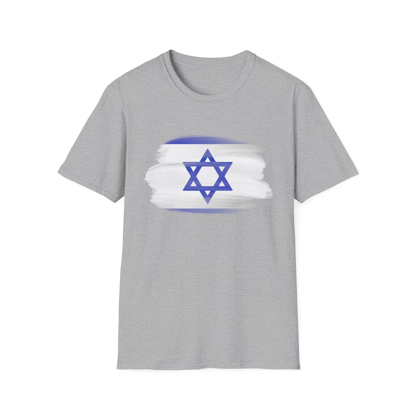 Israel Flag Graphic Tee Shirt Sport Grey