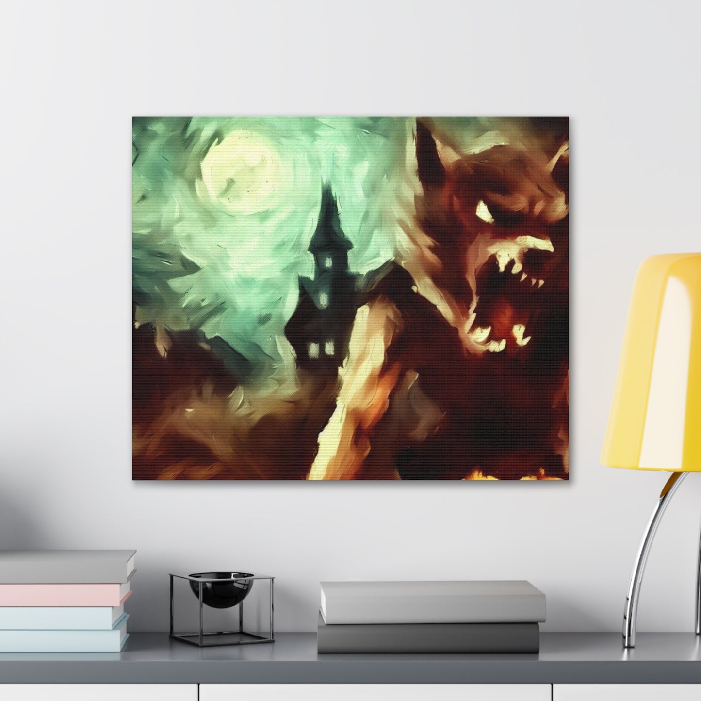 Halloween art, Werewolf canvas prints, Scary Halloween decor, Halloween home decor, Halloween wall, Gothic wall decor, Canvas Gallery Wraps - SaviTraviDesigns