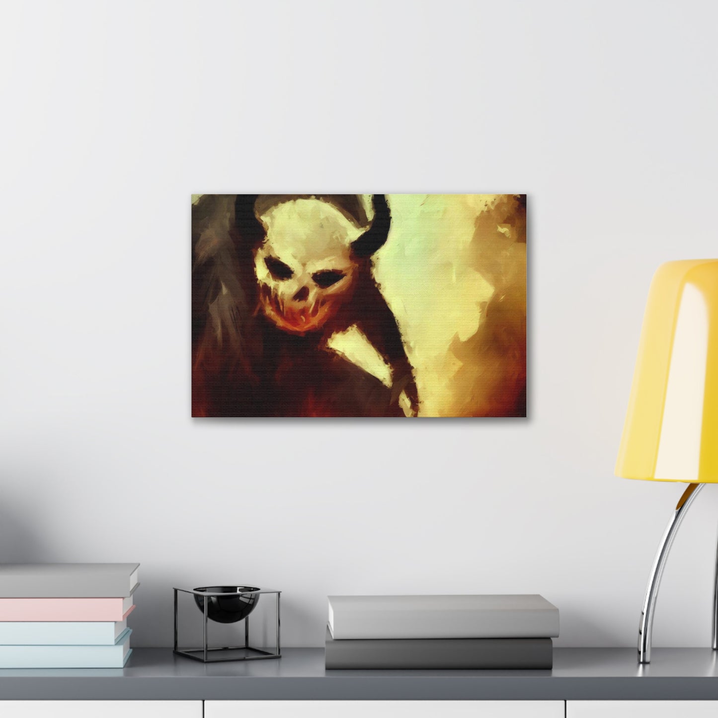 Halloween art, Demon canvas prints, Scary Halloween decor, Halloween home decor, Halloween wall, Gothic wall decor, Canvas Gallery Wraps - SaviTraviDesigns