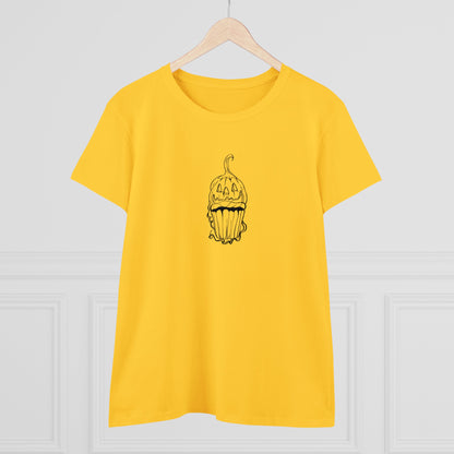 Pumpkin Cupcake, Halloween Cupcake Designs, Halloween Graphic Shirts, Spooky Halloween Shirts, Cute Halloween Graphic Tees