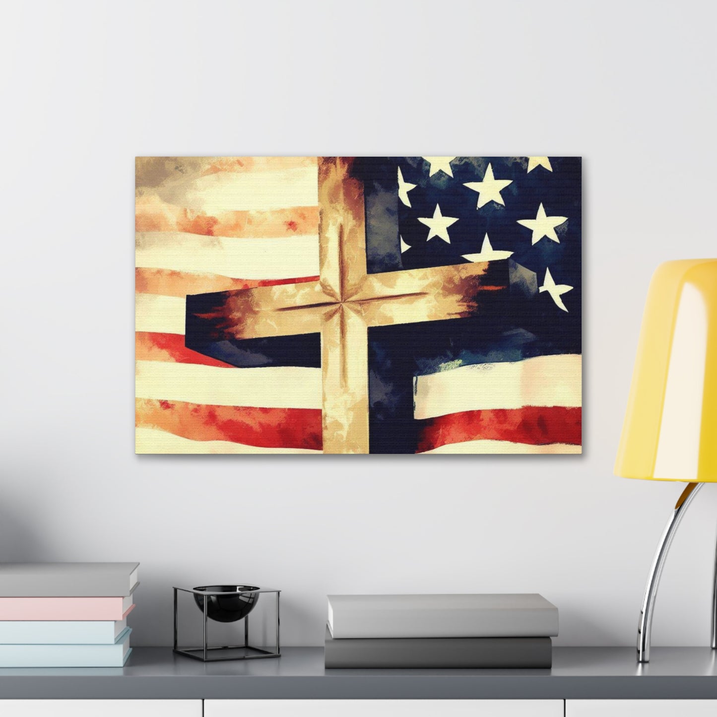 Christian wall art, Flag wall art, Canvas Gallery Wraps - SaviTraviDesigns