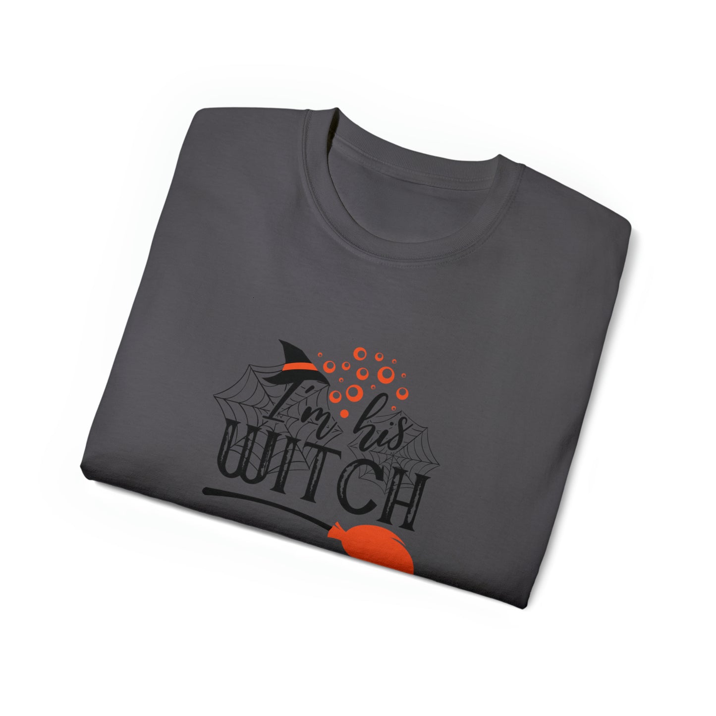 I'm His Witch, Halloween Graphic Shirts, Spooky Halloween Shirts, Scary Halloween Shirt Designs, Cute Halloween Graphic Tees, Funny Halloween Shirt Ideas - SaviTraviDesigns