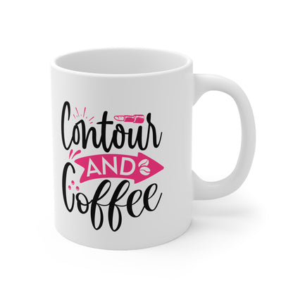 Contour and Coffee, Personalized Mug Designs, Creative Coffee Cups, Unique Mug Artwork, Printed Coffee Mugs, Artist-Designed Mugs