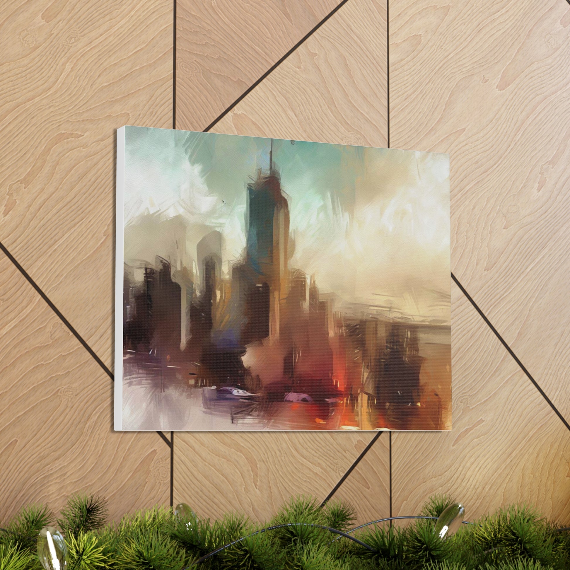 Cityscape wall art, city wall art, city art, Canvas Gallery Wraps