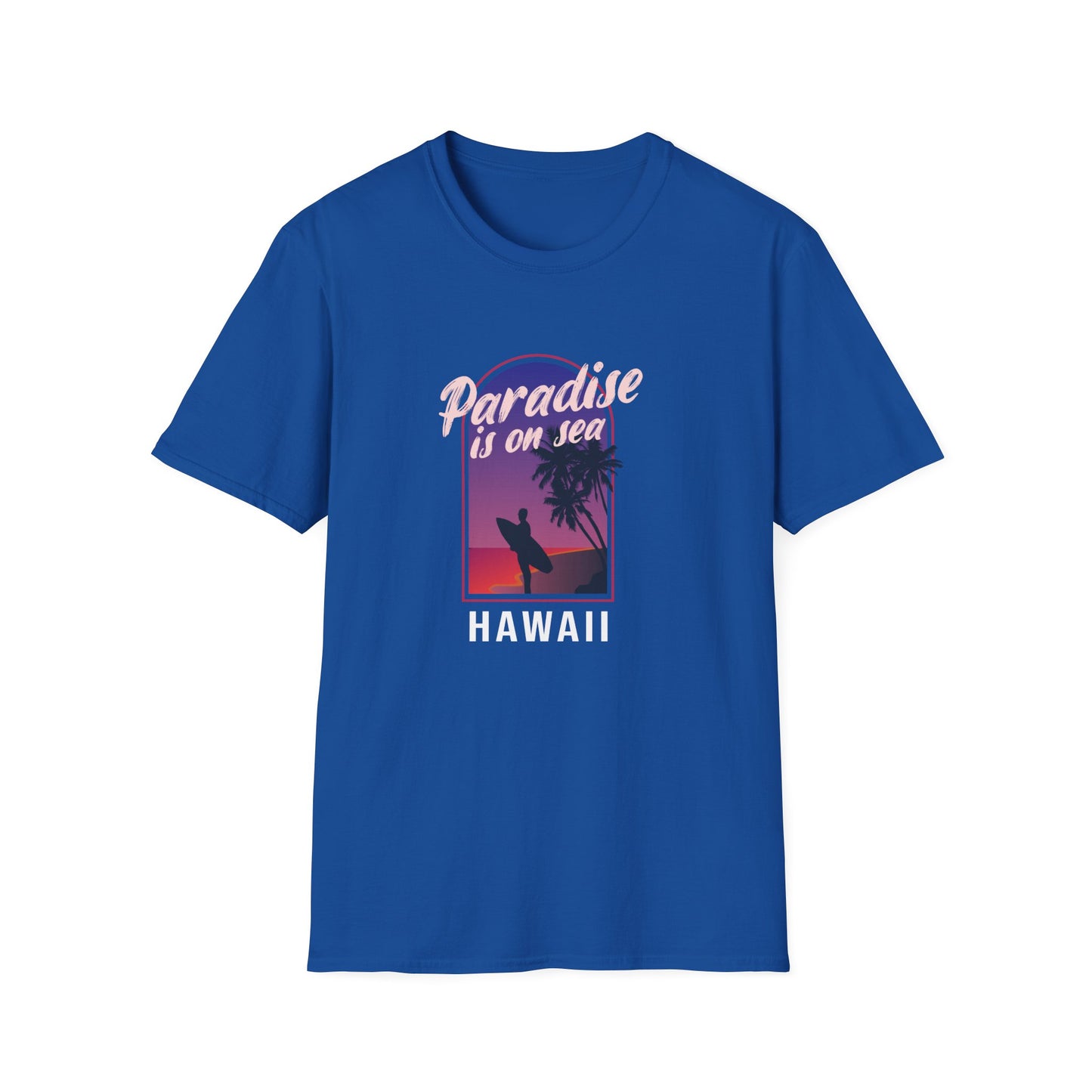 Paradise Is In Hawaii Beachwear Graphic T Shirt Royal