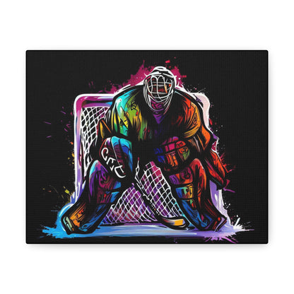 Hockey Canvas print, Graffiti canvas prints, Spray can art paintings, Street art canvas art, Urban graffiti artwork, Graffiti wall decor 10″ x 8″ Premium Gallery Wraps (1.25″)