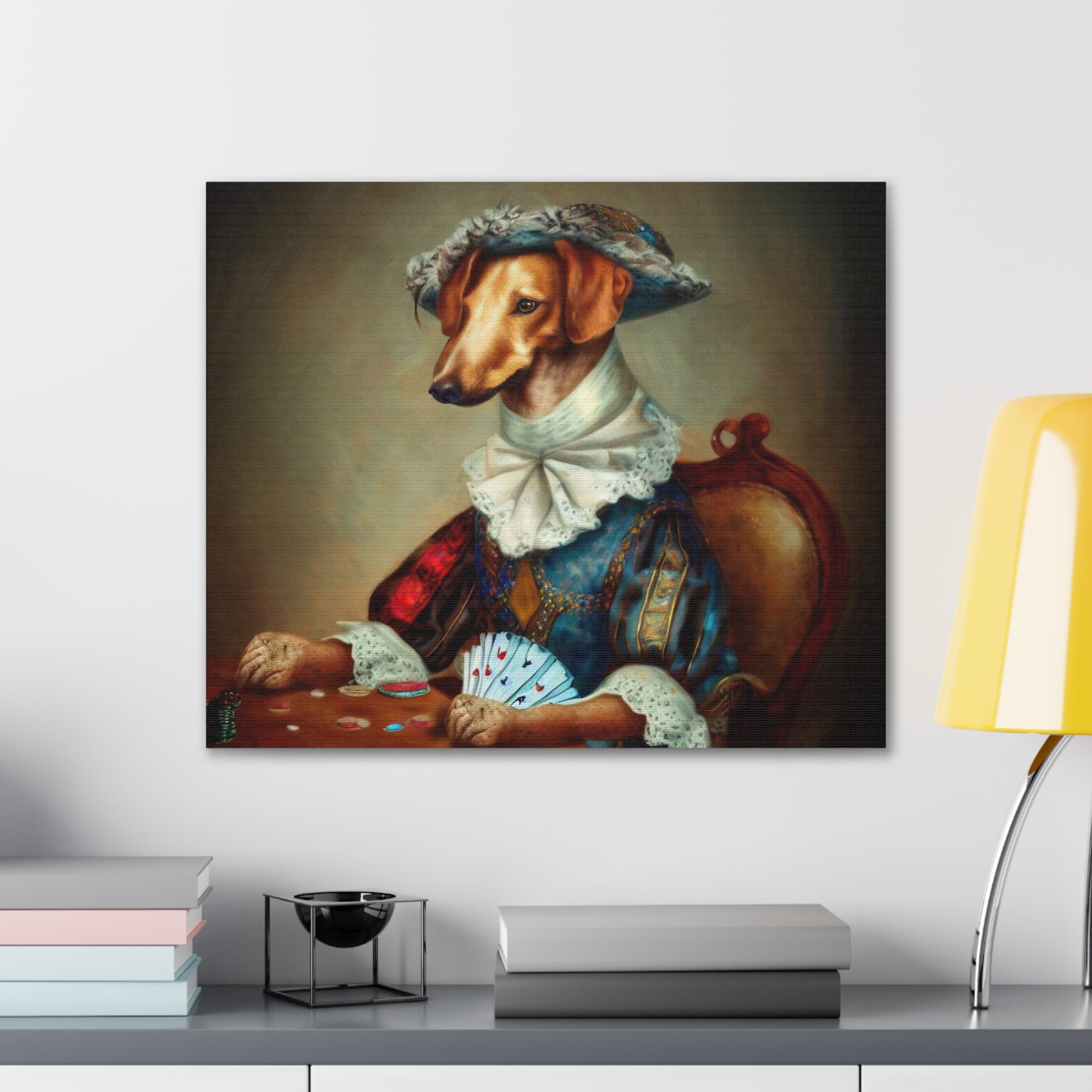 Fancy Dog, Canvas Dog Art, Dog Wall Art, Canine Canvas Art,Canvas Gallery Wraps, Pet Art, King Dog - SaviTraviDesigns