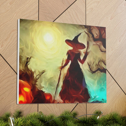 Halloween art, Witch canvas prints, Scary Halloween decor, Halloween home decor, Halloween wall, Gothic wall decor, Canvas Gallery Wraps - SaviTraviDesigns