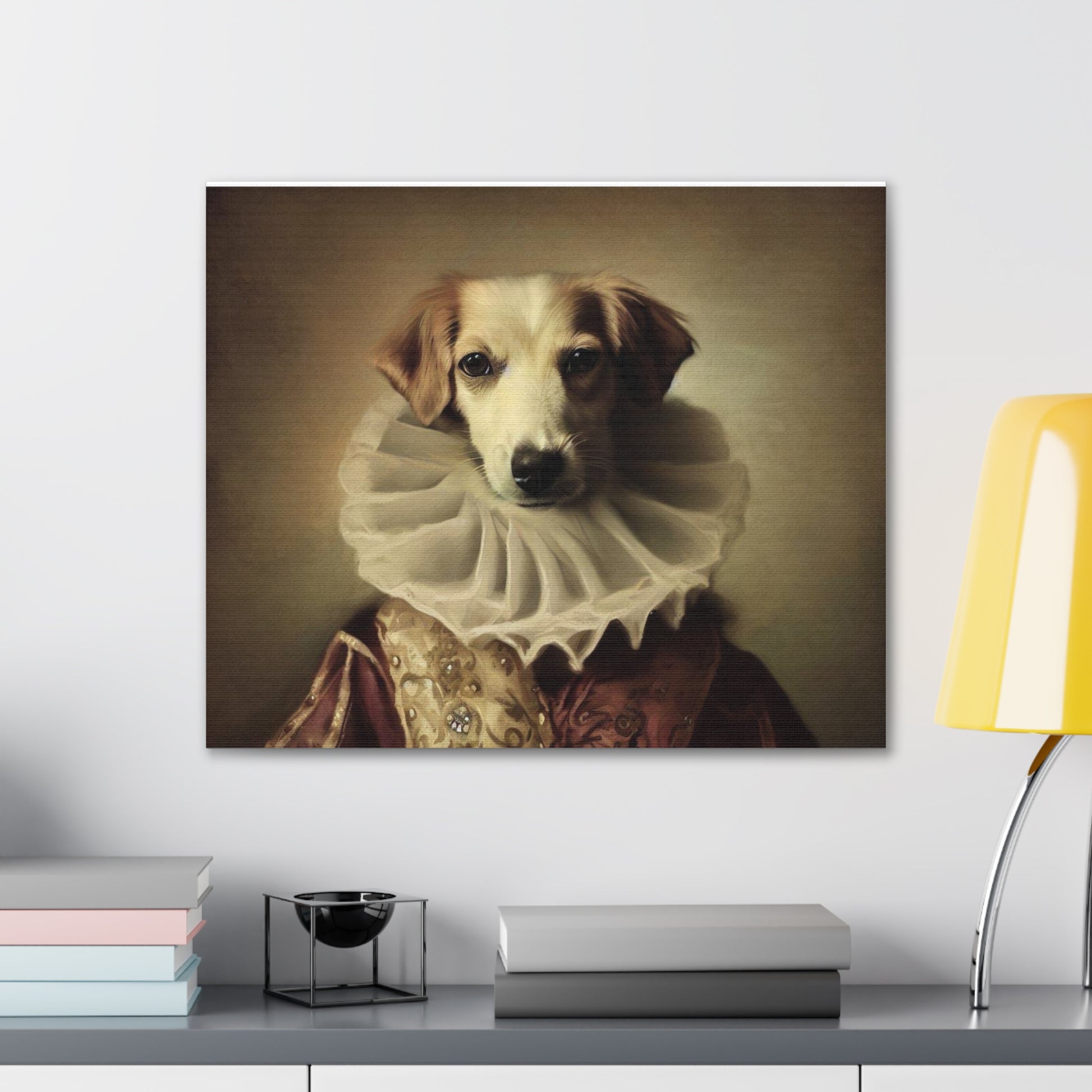 Fancy Dog, Canvas Dog Art, Dog Wall Art, Canine Canvas Art, Canvas Gallery Wraps