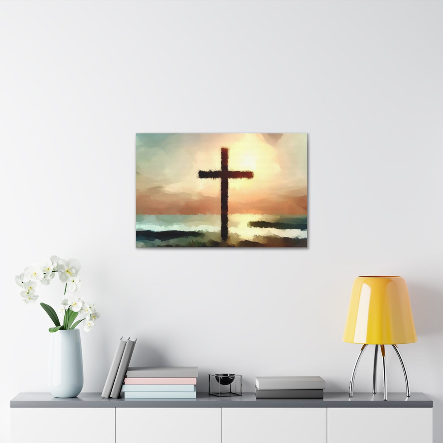 Christian wall art, Cross wall art, beach art, ocean art, Canvas Gallery Wraps - SaviTraviDesigns