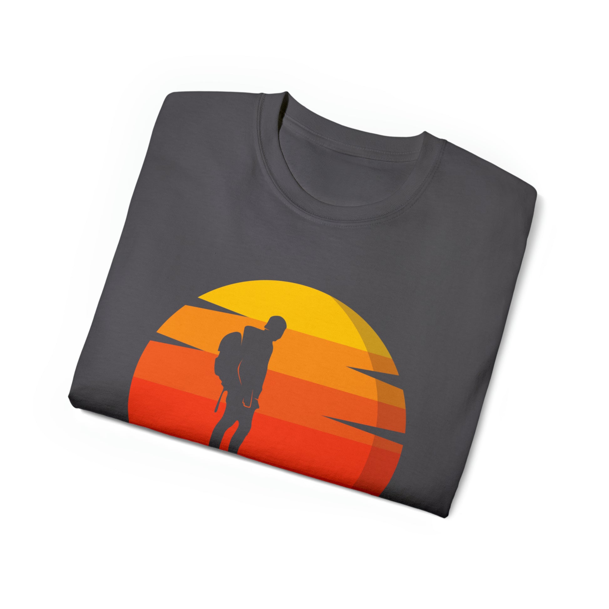 Hiker Sunset Silhouette | Hiking & Camping Tee | Nature-Inspired Outdoor Apparel