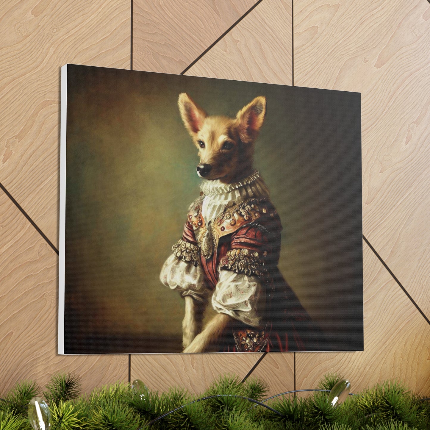 Fancy Dog, Canvas Dog Art, Dog Wall Art, Canine Canvas Art,Canvas Gallery Wraps, Pet Art - SaviTraviDesigns