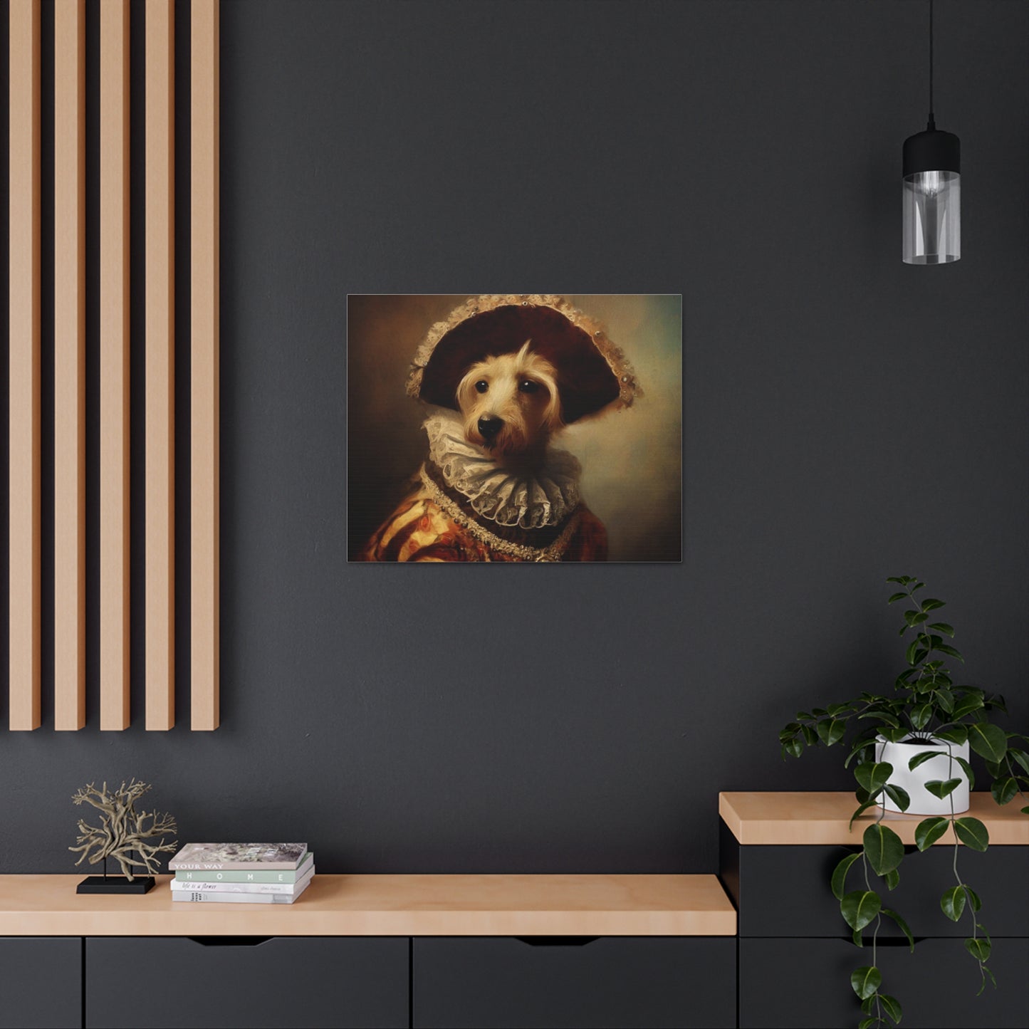 Fancy Dog, Canvas Dog Art, Dog Wall Art, Canine Canvas Art,Canvas Gallery Wraps, Pet Art, King Dog - SaviTraviDesigns