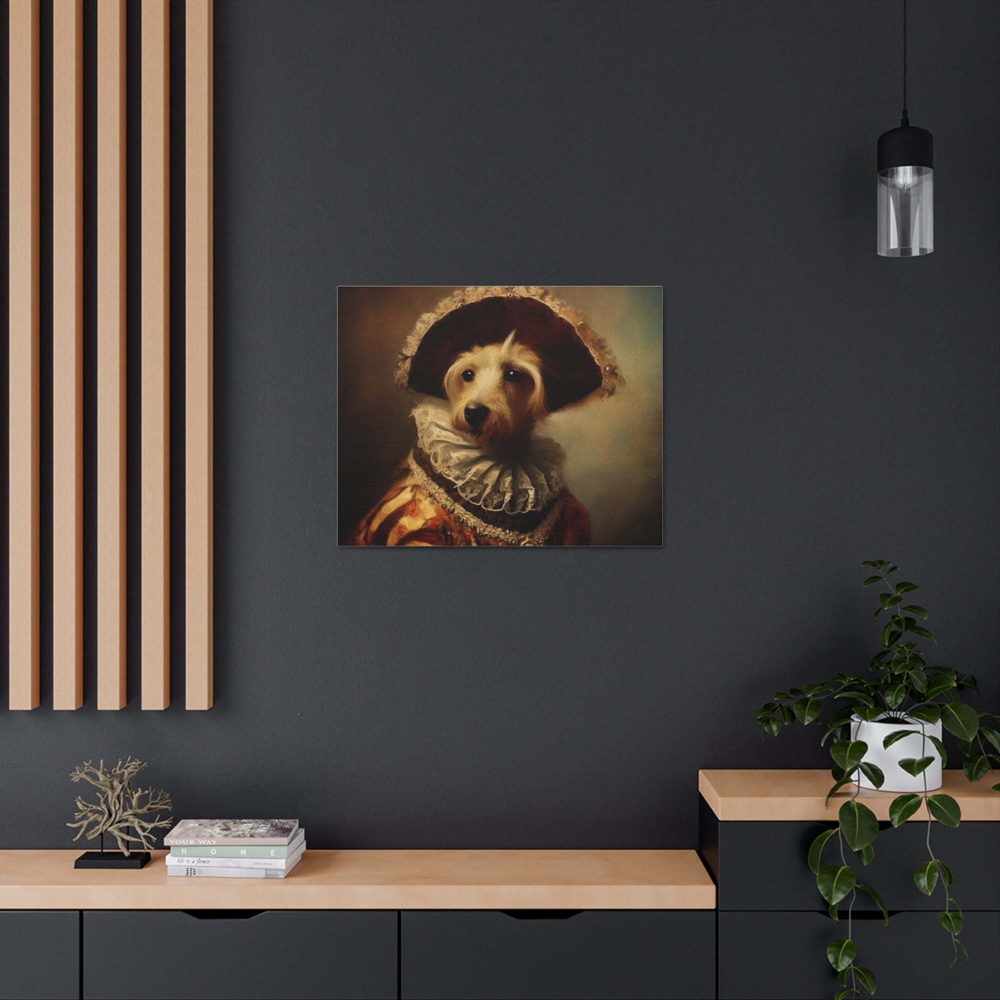 Fancy Dog, Canvas Dog Art, Dog Wall Art, Canine Canvas Art,Canvas Gallery Wraps, Pet Art, King Dog - SaviTraviDesigns