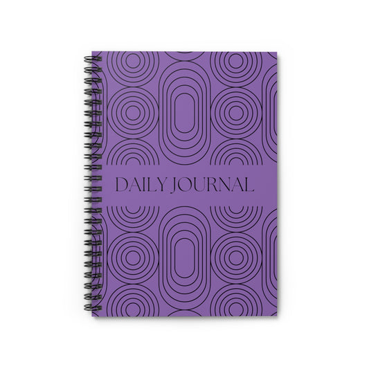 Illusion Design, Journal, Spiral Notebook, Ruled Line, Purple, Workout Journal - SaviTraviDesigns