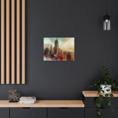 Cityscape wall art, city wall art, city art, Canvas Gallery Wraps